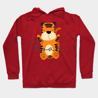 Cute Tiger Roar Design Hoodie